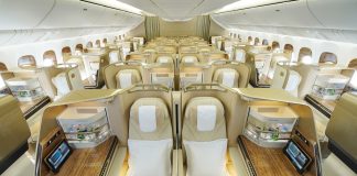 Emirates’ First Retrofitted 777 Aircraft Takes Off to Geneva