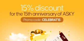 ASKY Airlines Celebrates 15 Years with 15% Discount