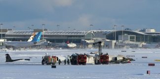 Delta Jet Flips on Landing in Toronto, 18 Injured, No Fatalities