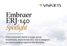 VivaJets Strengthens African Expansion with 44-Seat ERJ-140 Charter Aircraft
